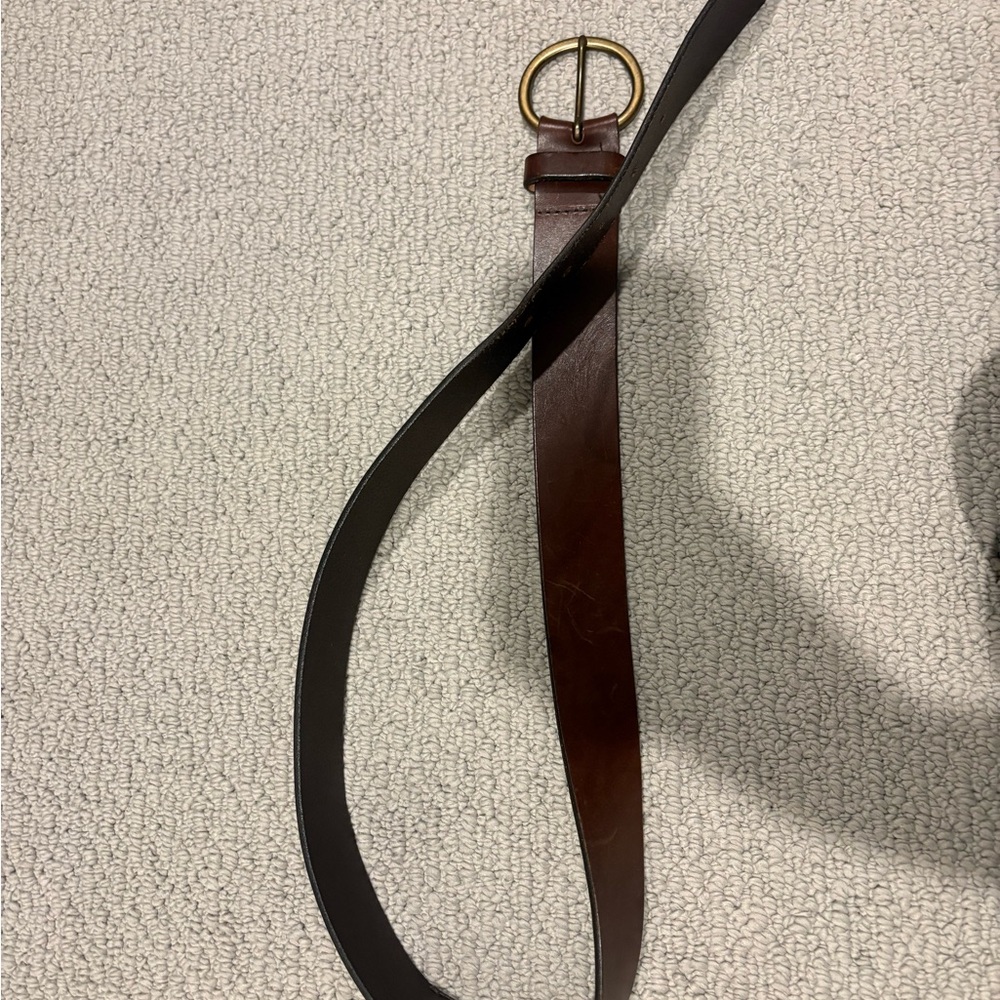 Brown cow Leather GAP Belt with solid brass Buckle size M 40 inches